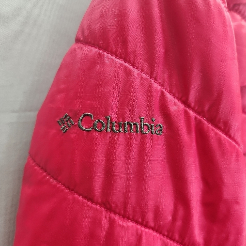 Columbia Women's Fuchsia Hot Pink Quilted Puffer Jacket With Mock Neck - Picture 9 of 15